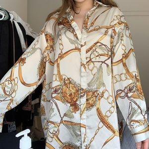 Versace vibe shirt dress